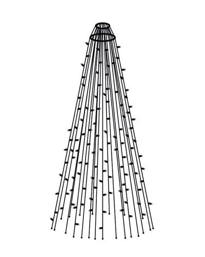 Sirius Tech-Line Flagstang H: 10,35 m - Sort/Varm Hvid