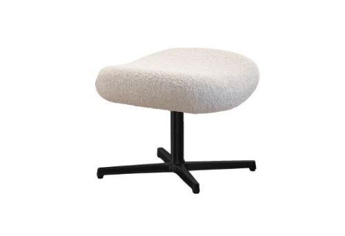 Cane-line Indoor Pace Fodskammel H: 45 cm - White/Black Aluminium