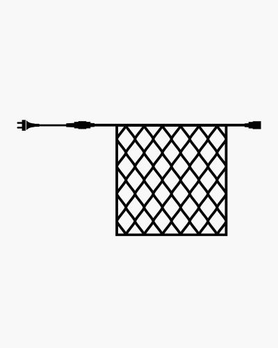 Sirius Tech-Line Net Starter Kit 196 LED 3x3 m - Schwarz/Warmweiß
