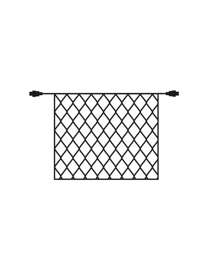 Sirius Tech-Line Net Supplement Sæt 196 LED 3x3 m - Sort/Varm Hvid