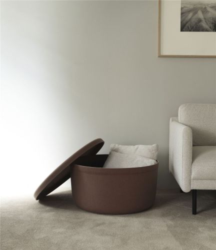 Normann Copenhagen Hide Pouf Groß 39x72 cm - Braun