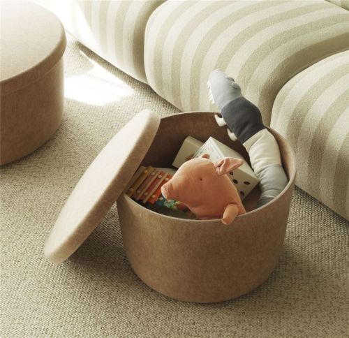Normann Copenhagen Hide Pouf Klein 39x52,5 cm - Sand