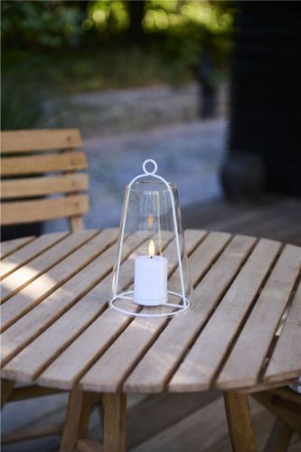Sirius Albert LED-Laterne H: 23 cm – Weiß/Klarglas