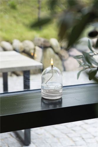 Sirius Dea Wiederaufladbare LED-Öllampe H: 11 cm – Weiß/Klares Glas