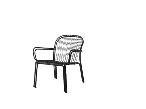&Tradition Thorvald SC101 Space Copenhagen Outdoor Lounge Sessel SH: 39,8 cm – Warm Black