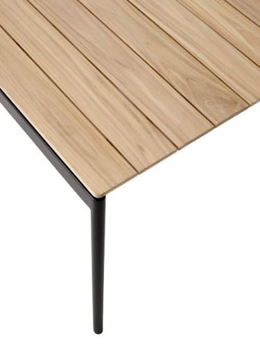 &Tradition Ville AV25 Andersen & Voll Outdoor-Esstisch 90x150 cm - Warmes Schwarz/Teak