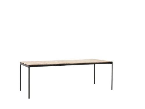 &Tradition Ville AV26 Andersen & Voll Outdoor Dining Table 90x220 cm - Bronze Green/Teak