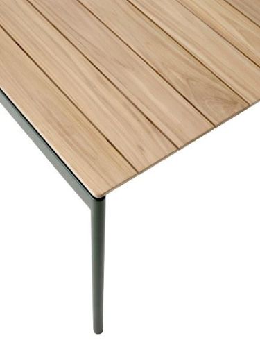 &Tradition Ville AV26 Andersen & Voll Outdoor-Esstisch 90x220 cm - Bronzegrün/Teak