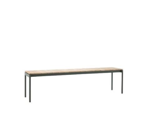 &Tradition Ville AV28 Andersen & Voll Outdoor Bench 40x180 cm - Bronze Green/Teak