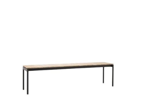 &Tradition Ville AV28 Andersen & Voll Outdoor Bench 40x180 cm - Warm Black/Teak
