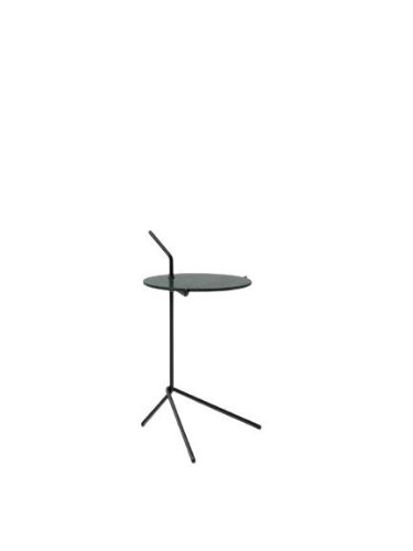 &Tradition Halten SH9 Side Table H: 65,7 cm - Warm Black Steel/Verde Guatemala Marble