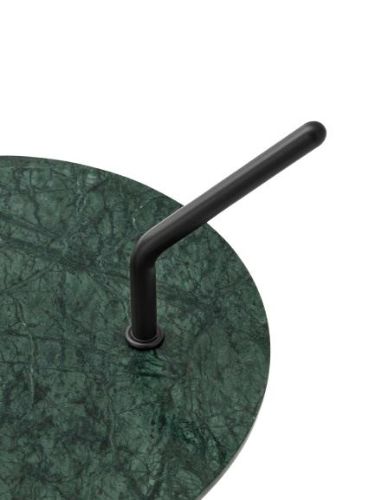 &Tradition Halten SH9 Beistelltisch H: 65,7 cm – Warm Black Steel/Verde Guatemala Marmor