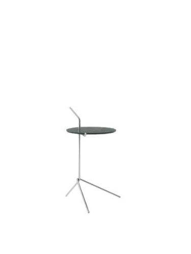 &Tradition Halten SH9 Side Table H: 65,7 cm - Polished Stainless Steel/Verde Guatemala Marble