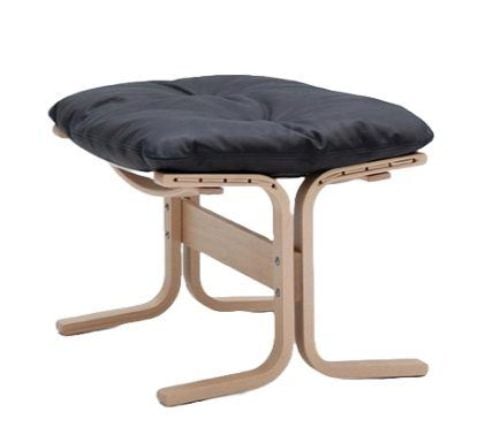 LK Hjelle Siesta Classic Fodskammel H: 45 cm - Nature/Vintage Black Soft