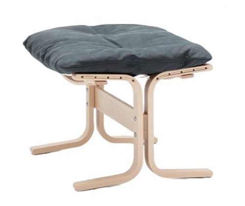 LK Hjelle Siesta Classic Fodskammel H: 45 cm - Nature/Dunes Anthrazite