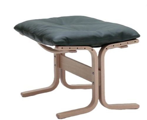 LK Hjelle Siesta Classic Fodskammel H: 45 cm - Nature/Elmo Rustical Green