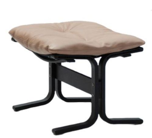 LK Hjelle Siesta Classic Fodskammel H: 45 cm - Black/Hemsen sand