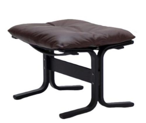 LK Hjelle Siesta Classic Fodskammel H: 45 cm - Black/Hemsen Anilin Brown