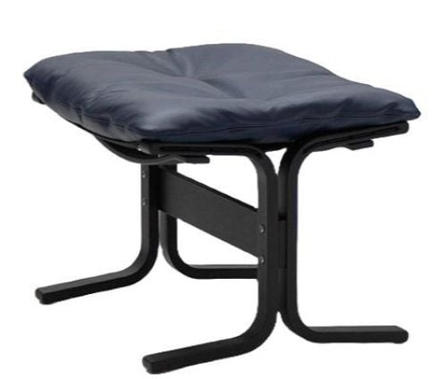 LK Hjelle Siesta Classic Fodskammel H: 45 cm - Black/Elmo Rustical Blue
