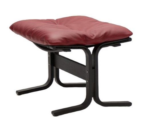 LK Hjelle Siesta Classic Fodskammel H: 45 cm - Black/Elmo Rustical Red