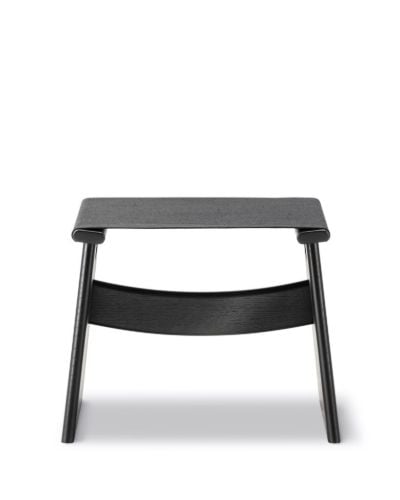 Fredericia Furniture Seto Stool  - Sort Canvas/Eg Sort Lak