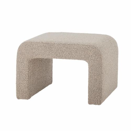 Bloomingville Bobbie Hocker H: 45 cm - Weiß/Natur