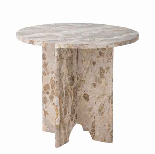 Bloomingville Jasmia Sidebord Ø: 46 cm - Brun/Marmor