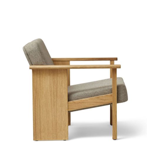 Form & Refine Block Loungesessel SH: 39 cm - Eiche/Hallingdal 65