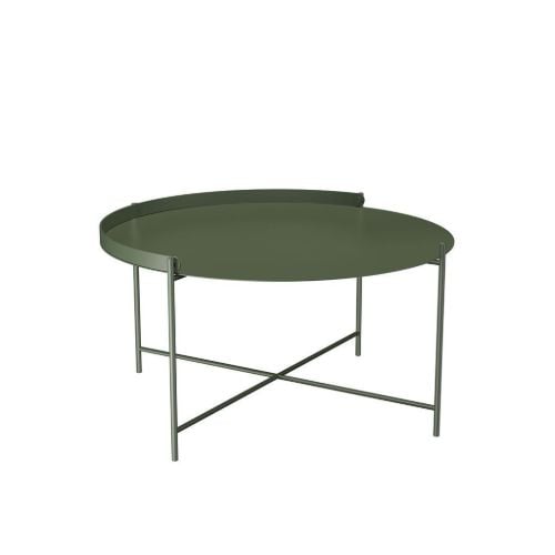 HOUE EDGE Tray Table Ø: 76 cm - Olive Green