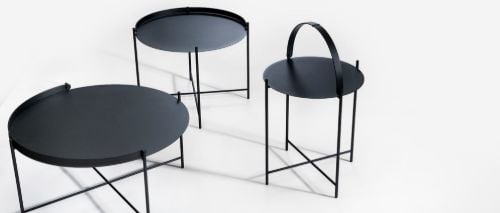 HOUE EDGE Tabletttisch Ø: 76 cm - Olivgrün