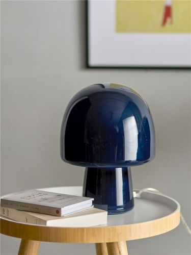 Bloomingville Paddy Tischlampe H: 26,5 – Blau/Glas