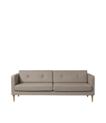 FDB Møbler Firhøj 3 Pers Sofa L: 228 cm - MLF26/Lysebrun