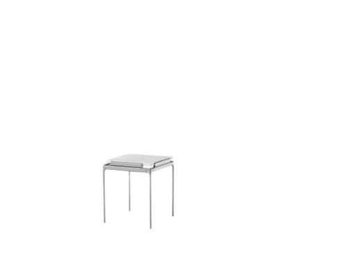 &Tradition Sett LN11 Side Table 40x40 cm - Dark Chrome Frame/Bianco Carrara Marble