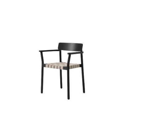 &Tradition Betty TK9 Armchair  - Black Lacquered Ash/Natural Webbing