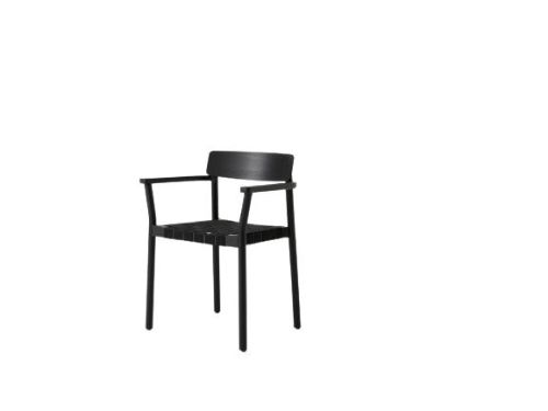 &Tradition Betty TK9 Armchair  - Black Lacquered Oak/Black Webbing