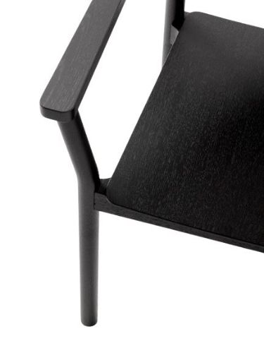 &Tradition Betty TK10 Sessel SH: 47 cm – Schwarz lackierte Eiche