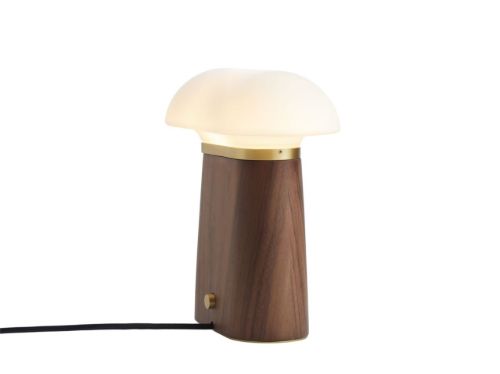 Woud Nova Tischlampe 27x13 cm – Walnuss/Opal VORBESTELLUNG: Ende März 2024