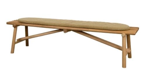 Cane-line Outdoor Sticks Bænk B: 190 cm - Teak/Turmeric Yellow