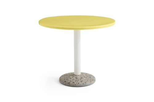 HAY Ceramic Table Ø: 90 cm - Bright Yellow 