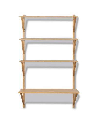 Fredericia Furniture BM29 Børge Mogensen Hylde m. Skriveplade H: 134 cm - Lakeret Eg