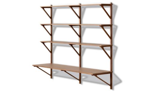 Fredericia Furniture BM29 Børge Mogensen Regal mit Schreibtisch B: 149 cm – Lackiertes Walnussholz