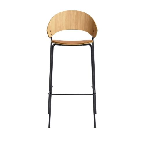 Please Wait To Be Seated Dosina Barstol  - Olieret Eg/Læder Polstring