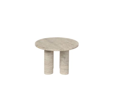 Blomus Volos Side Table S Round Ø: 52 cm - Travertine