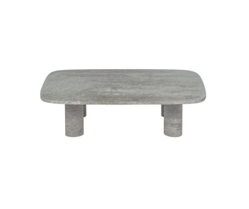Blomus Volos Coffee Table L Rectangular 26x100 cm - Silver Travertine