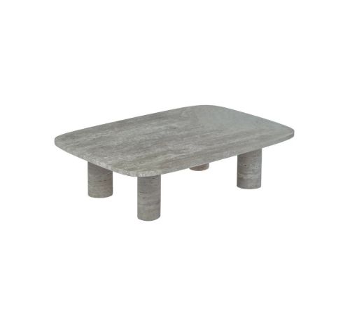 Blomus Volos Couchtisch L Rechteckig 26x100 cm - Silberner Travertin