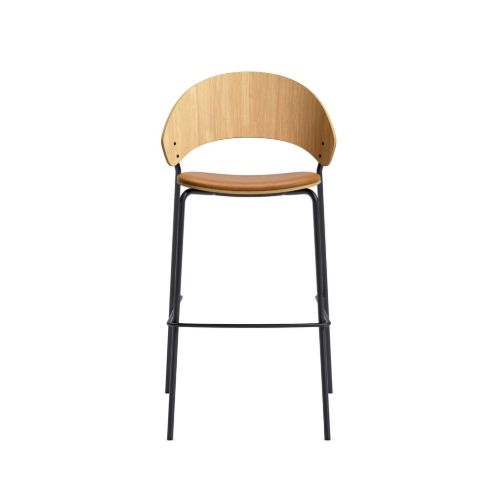 Please Wait To Be Seated Dosina Barstol  - Olieret Eg/Læder polstring