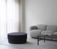 Bild von Normann Copenhagen Silo Pouf Large Ø: 90 cm - Dunkelgrau/Hallingdal 0173