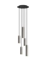 Bild von Thorup Copenhagen Patrone Pendelleuchte Cluster 5-flammig Ø: 33 cm – Messing vernickelt