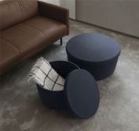 Bild von Normann Copenhagen Hide Pouf Groß 39x72 cm - Blau