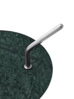 Bild von &Tradition Halten SH9 Beistelltisch H: 65,7 cm – Polierter Edelstahl/Verde Guatemala-Marmor